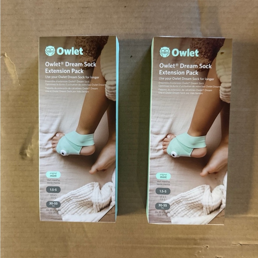 Brand new Owlet Dream Sock Extension Sock Fabric Pack - 2 pk